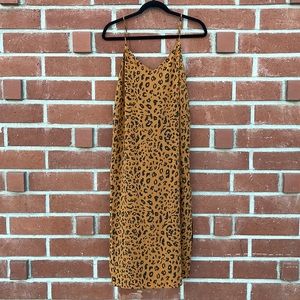NWOT Madewell Leopard Slip Dress